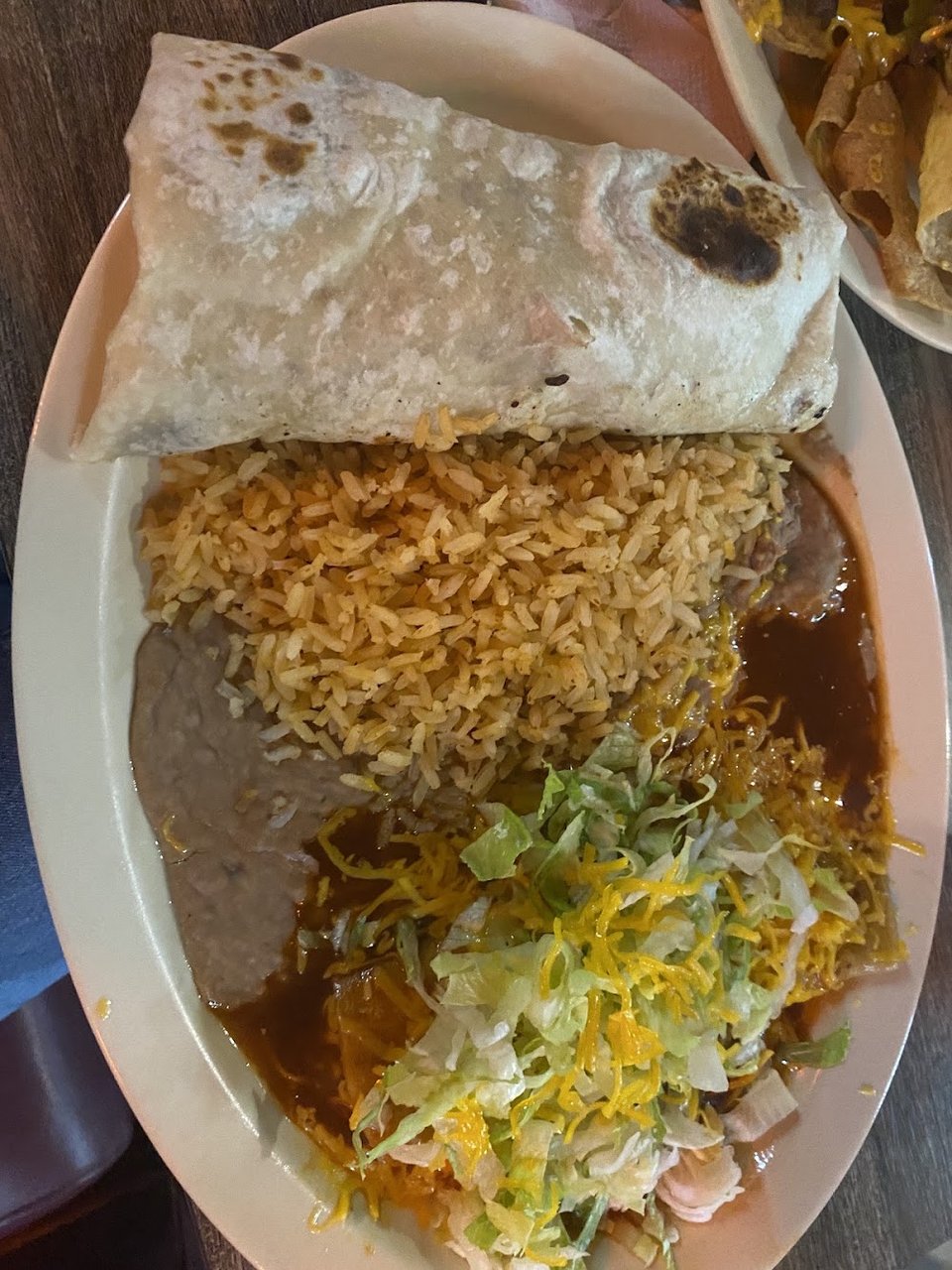 Restaurant menu layout with categories and dish names.